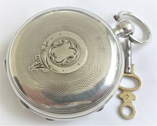 Antique Key Wind Fully Hallmarked Sterling Silver Fusee Men 