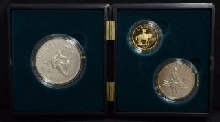 1995 Civil War Battlefield Commemorative 3 Coin Set Rare Union Case W/ Box &