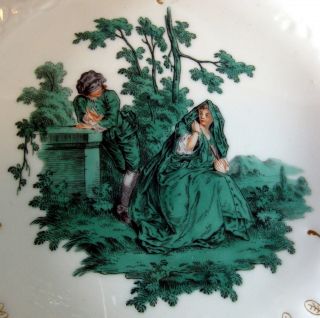 A Antique Meissen Bowl With Courting Couple 2 2