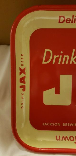 Vintage DRINK JAX Beer Tray Sign JACKSON BREWING CO.  ORLEANS 5