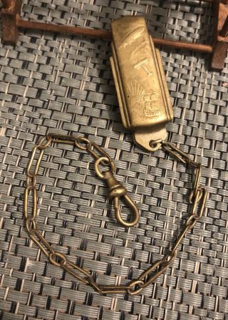 Rare Vintage Ww2 Zeppelin United States Military Army Watch Chain
