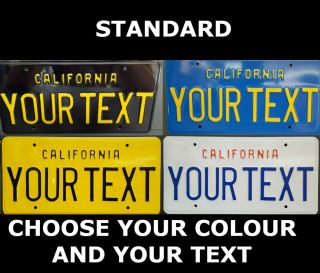 Retro Vintage California US License Plate USA Alu Embossed Custom Date Sticker 2