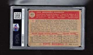 ⚾ 1952 TOPPS JACKIE ROBINSON 312 PSA Rare High Number,  311 Mickey Mantle RP 2