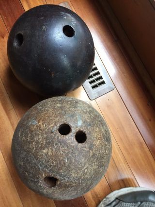 Vintage Bowling Balls.  For Display Only