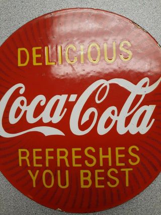 Vintage Porcelain Coca - Cola Sign 2