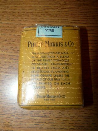 WW2 Era Sea Stores Philip Morris & Co.  Ltd.  Cigarette Packet - 2