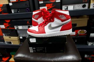 Nike Air Jordan 1 Red White Size 10 Og Retro Vtg Vintage Nba Basketball