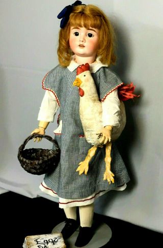 Antique As Henny Penny Schoenau & Hoffmeister 1906 Dolly - Face Doll Bisque German