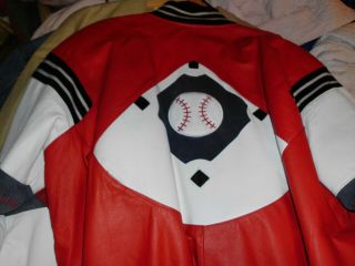 Baseball,  Leather Jacket,  Michael Hoban,  Xl,  Retro,  Vintage