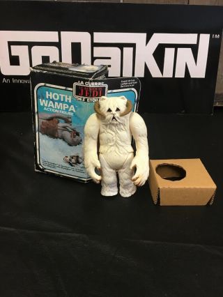 Vintage Star Wars Esb Rotj Hoth Wampa Figure W Rare Duel Or Tri - Logo Box 1983