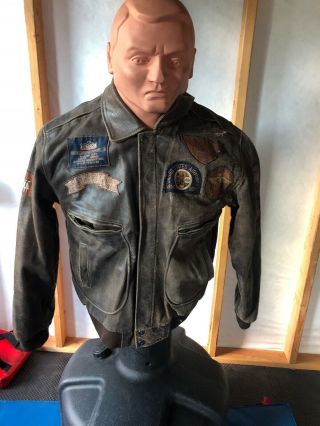 Authentic 1936’s Vintage Ww2 Army - Air Force Leather Bomber Jacket Sz M