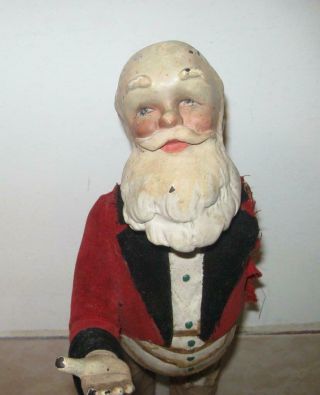 Early Vintage Vacuform Plastic Large Santa Claus Standing Character From Base ?