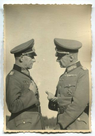German Wwii Archive Photo: Two Wehrmacht Generals