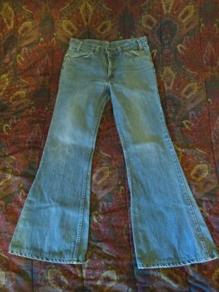 Vintage Levis Bellbottom Jeans 34 X 32 Orange Tab 684 Elephant Bell Rare Talon E