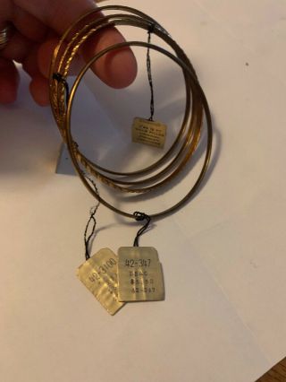 Vintage Danecraft 1/20 12 Kt Gold Filled Bangle Bracelets With Tags