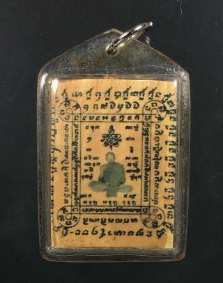 Perfect Locket Lp Tim Back Takrut Thai Buddha Amulet Pendant Talisman Fetish