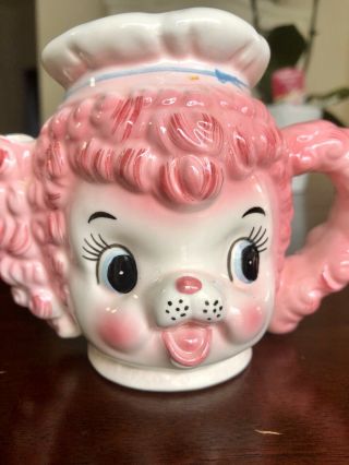 Vintage Lefton Pink Poodle Dog Creamer Japan Ceramic Porcelain Kitsch 9