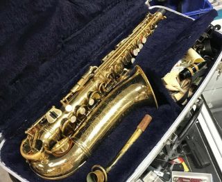 Vintage Conn Shooting Stars Alto Saxophone,  Conn Case,  Has Wear From Use