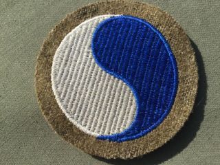 Pre Ww2 Wwii Patch 29th Division Normandy Blue Grey Virginia Us Army Uniform Hbt