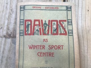 Vintage 1910 Davos Alpine Switzerland Winter Sports Resort Brochure