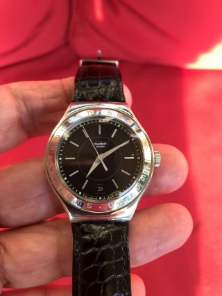 Swatch Irony Automatic Vintage Swatch Irony Mens Black Dial Automatic Watch