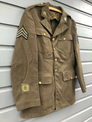 Vintage 1940’s WWII U.  S.  Army Sergeant Medic Wool Uniform Jacket Size 38L 4