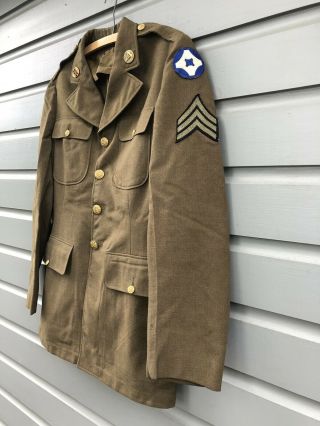 Vintage 1940’s WWII U.  S.  Army Sergeant Medic Wool Uniform Jacket Size 38L 8