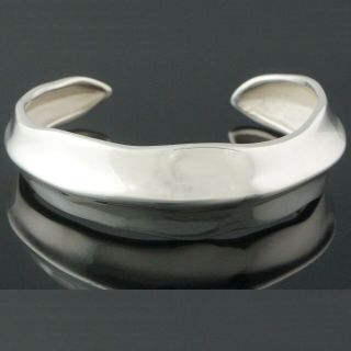 Authentic Tiffany & Co.  Sterling Silver Leaf 6 " Cuff,  Estate Bracelet,  Nr