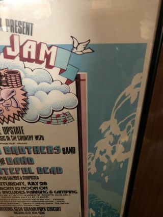 Rare Grateful Dead Allman Brothers Summer Jam Poster July 1973 Framed 10