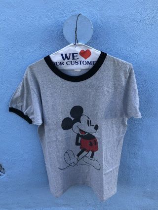 1970s Walt Disney World Mickey Mouse Ringer Vintage