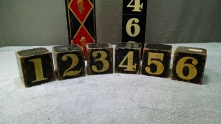 Vintage Magic Trick - Wood Blocks w/ Numbers - (antique order illusion) 2