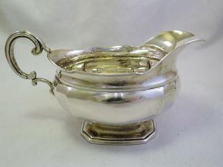 Large Solid Sterling Silver Milk Jug / Sauce Boat Sheffield 1924 - Goldsmith Co