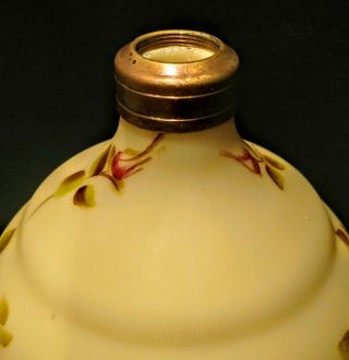 Miniature Antique Burmese Uranium glass Oil Lamp,  Complete & Rare 9