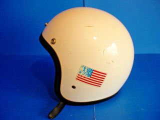 Vintage 1960 ' s Bell RT Toptex Motorcycle Helmet 7 1/4 