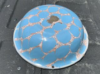 Antique Rare Graniteware Enamelware Duchess Cobblestone End Of Day Pan Bowl Dish
