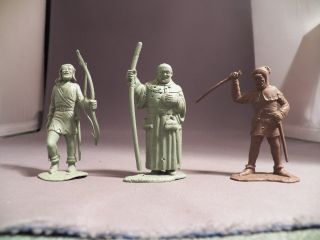 Marx 60mm Robin Hood Friar Tuck And Two Merry Men