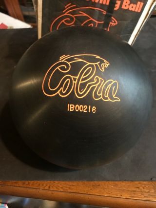 Vintage Amf Cobra Bowling Ball,  Undrilled,  16 Lbs. ,  Box