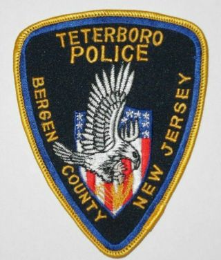 Old Vintage Teterboro Police Patch Nj Jersey - Bergen County