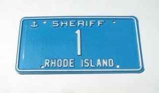 Rhode Island Sheriff License Plate Police 1 Low Number Rare