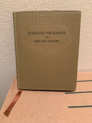 Strength For Service To God And Country Military Chaplain Book 1942