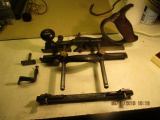 Rare Stanley No.  46 Type 2 Combination Plane with Depth Stop and Cutters. 2
