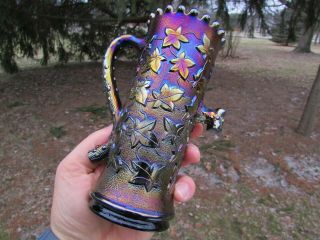 Northwood Town Pump Antique Carnival Art Glass Vase Purple Gorgeous One