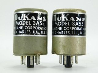 (2) Dukane 3a55 Vintage Tube Preamplifier Plug - In Audio Input Transformers
