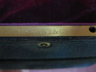 Rare Antique TIFFANY & COMPANY Large Pebble Leather Box With Key 5