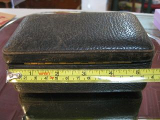 Rare Antique TIFFANY & COMPANY Large Pebble Leather Box With Key 8