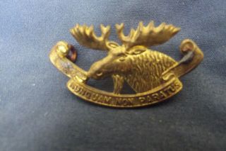Post Ww Ii Canadian Collar Badge To The Brunswick Scottish Regiment 1949