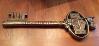 San Antonio " Key To The City " Vtg Brass Award - ? - Alamo