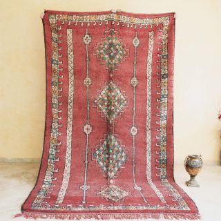 Moroccan Vintage Rug Handmade All Wool Carpet - 11 