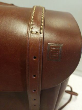 VINTAGE LEATHER MOTORCYCLE SADDLE BAGS BROWN LEATHER 2