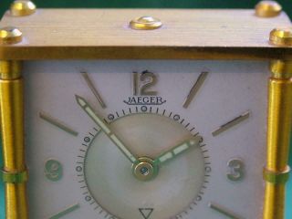 1960 ' s Miniature JAEGER MEMOVOX 8 Day Alarm Clock 2
